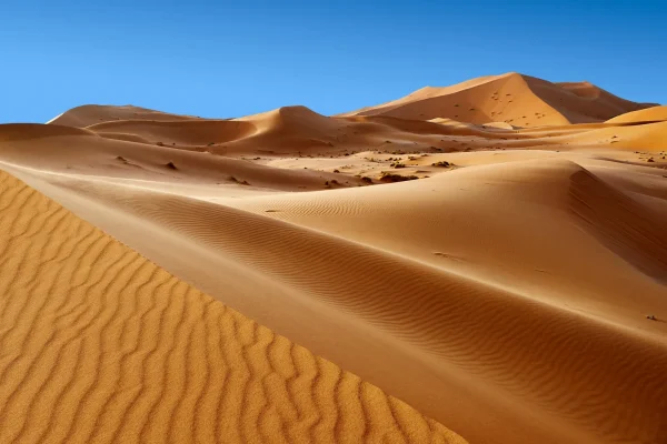 تصویر تپه و شنزار های صحرا ساهارا در آفریقا