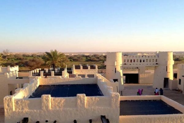 تصویر هوایی محیط داخلی از شهر فیلم در قطر